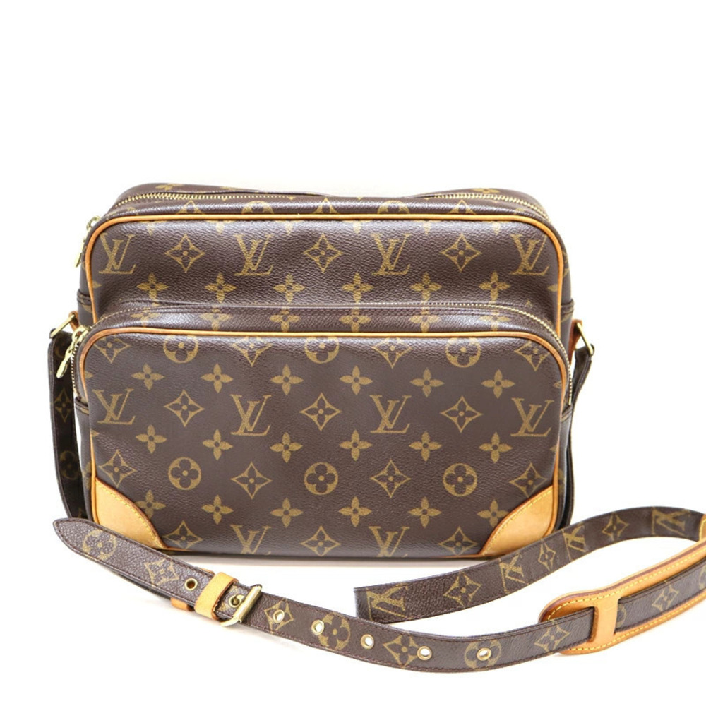 Louis Vuitton Nile Brown Bag Monogram Canvas LV Shoulder